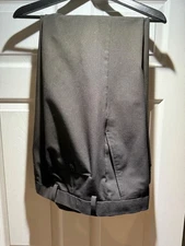 Dockers D2 Men’s 38x34 Flat Front Dress Pants Charcoal pinstripe  Straight Fit