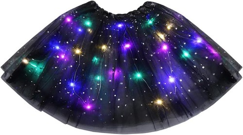 URAQT Tüllrock Damen LED Tütü Erwachsene, Tutu Rock LED, Minirock Mit LED Li - Bild 1 von 9