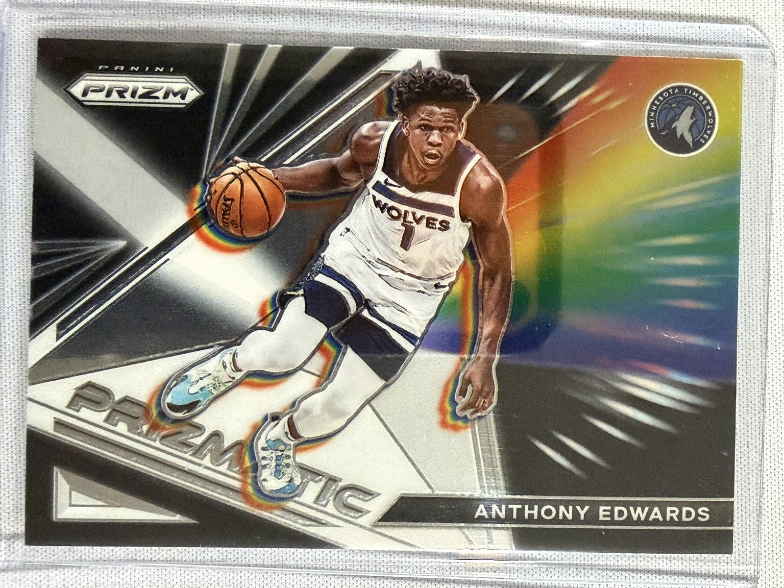 2021-22 Panini Prizm #19 Anthony Edwards Prizmatic
