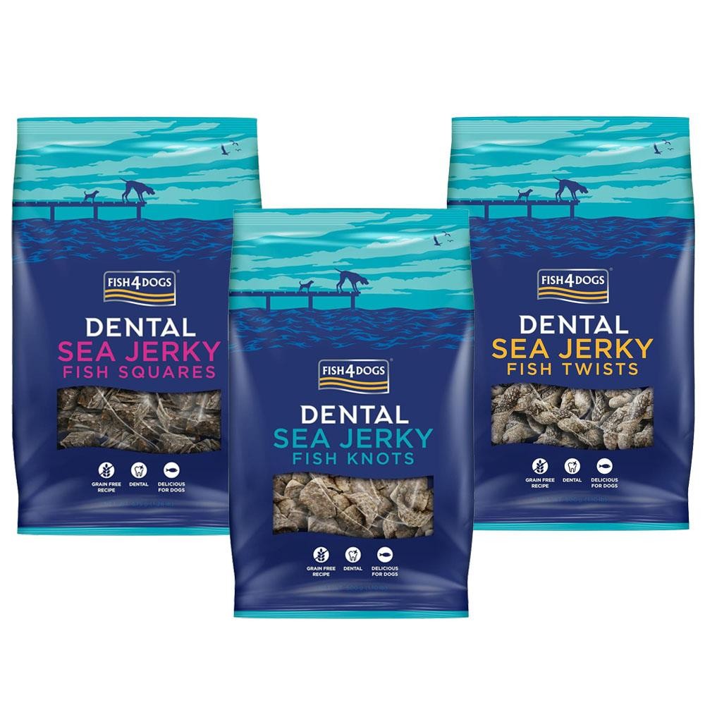 Fish Squares Sea Jerky Dog Treats Fish4Dogs Dental Sea Jerky