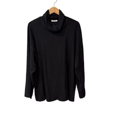 The Row Wool Cashmere Blend Cowl Neck Sweater in Black XS Oversized