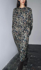 Zara ZW Collection Polyester Satin Fabric Floral Print Dress Size M NWT £49.99