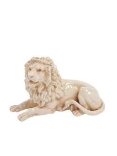 Vintage Rudolstadt Lion Figurine 1900s German Porcelain Collectable