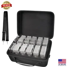 34 Slot Graded Card Storage Solution | Compact Black Organizer for Sports Cards