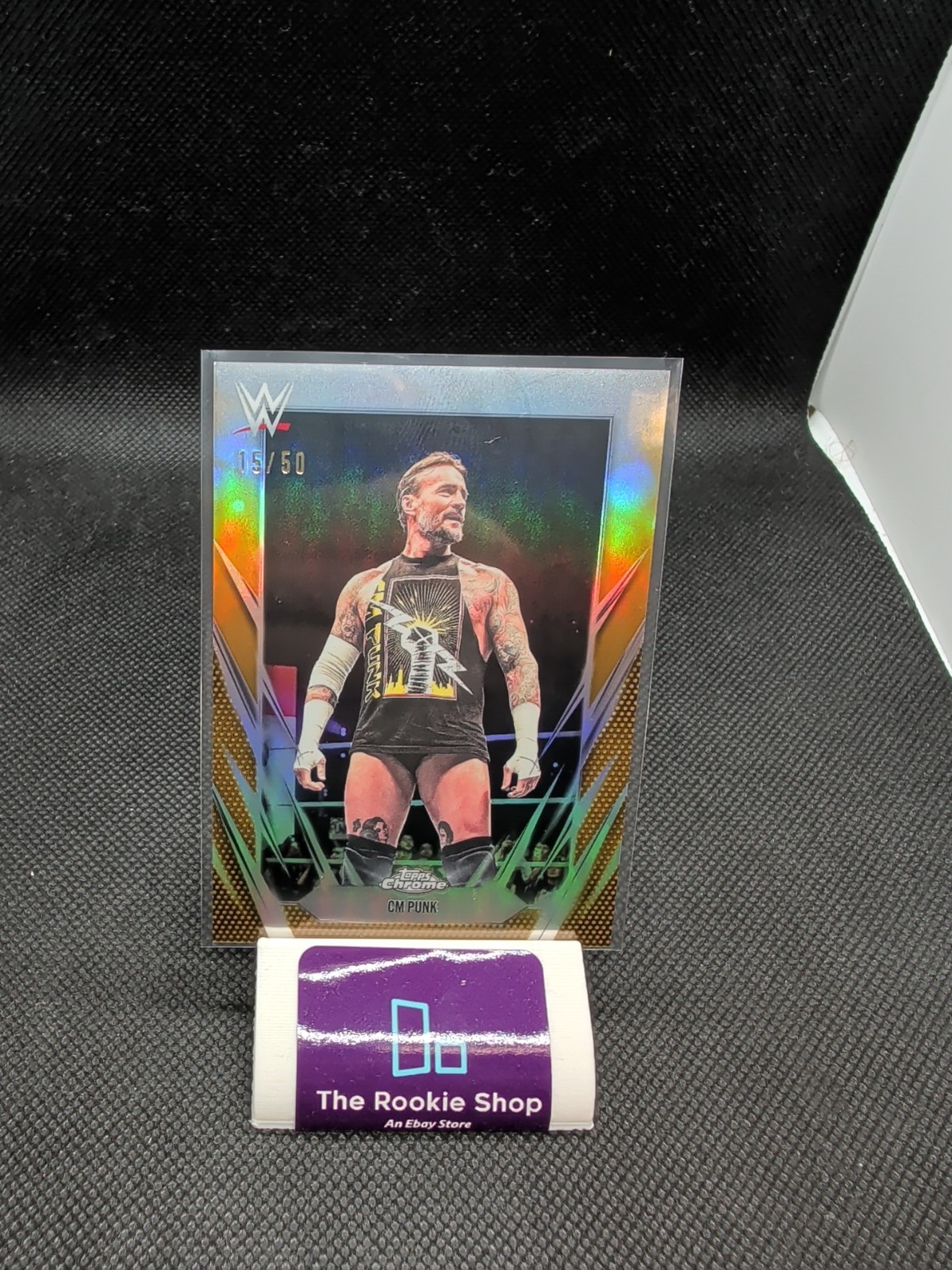 2026 Topps Chrome WWE CM Punk Gold Refractor #49    15/50