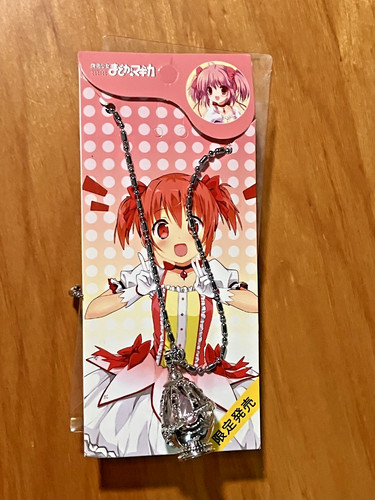 Puella Magi MADOKA Magica KANAME Pink Soul Gem Necklace Original Pkg US SELLER