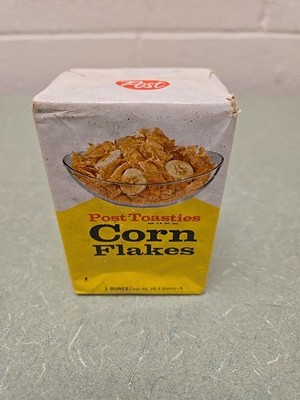 Post Toasties Corn Flakes Cereal Box Full, Individual Serving Size 1oz.