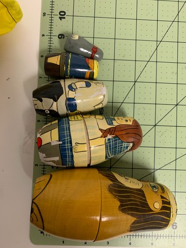 Wizard of Oz Nesting Dolls Set by Authentic Models – Paint Damage – Boxed - Picture 21 of 22