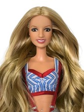CUSTOM BRITNEY SPEARS DOLL REROOTED SARAN HAIR & HYBRID ARTICULATED BODY, PEPSI!
