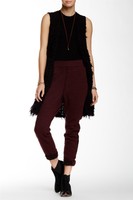Free People Maroon Stacked Street Pant Sz S $128 on sale Free People Maroon Stacked Street Pant Sz S $128 on sale