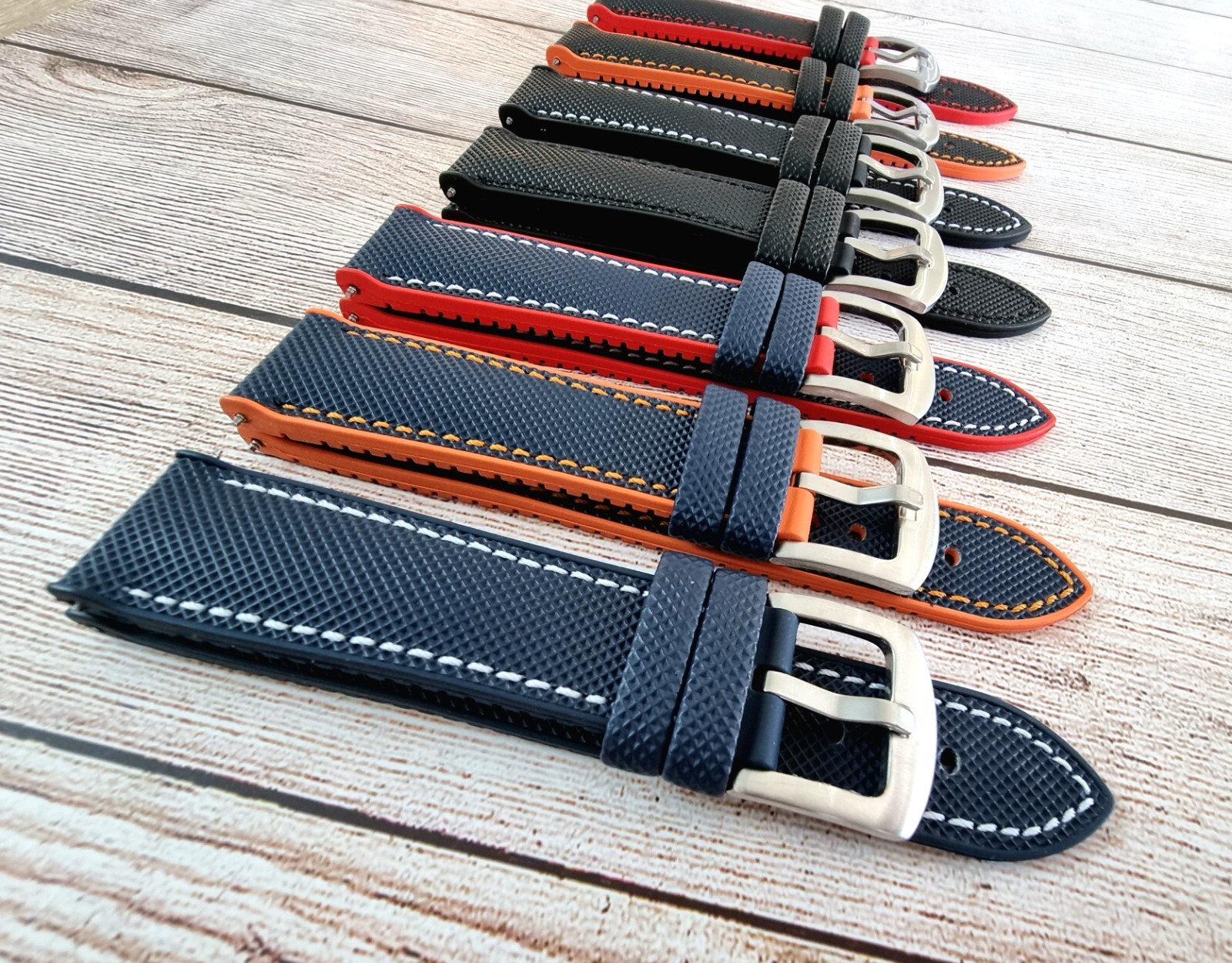 tonjett high quality multicolor nylon sailcloth watch... Elite Hybrid FKM Rubber Sailcloth Divers Watch Strap Band 20mm 21mm ...