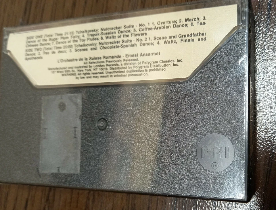 Tchaikovsky Nutcracker Suites 1 & 2 Ansermet Cassette Tape NEW - Image 2 of 4