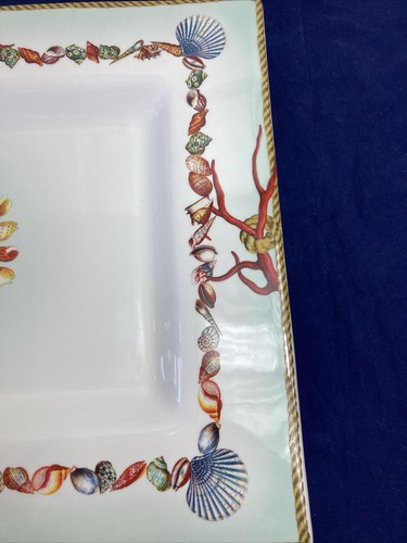 L'Objet SEYCHELLE 18" Rectangular Serving Platter ~Nautical Shells~HARD TO FIND - Picture 3 of 6
