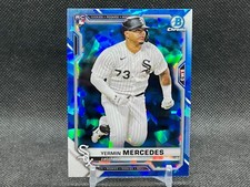 2021 Bowman Chrome Sapphire Yermin Mercedes Base Refractor Rookie RC White Sox