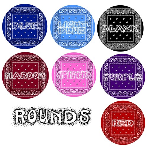 Bandana envolturas comestibles para pasteles tiras superiores cupcakes rosa azul negro rosa rojo - Imagen 5 de 6