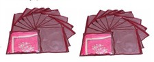 PACK 24 PCS MAROON SAREE SHIRT BEDSHEET GARMENTS COVERS ORGANIZERS STORAGE BAGS