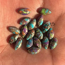 Natural Mix Copper Turquoise Marquise 5x10 to 10x20 mm Cabochon Loose Gemstone