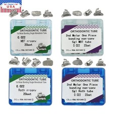 80pcs Tubos bucales de ortodoncia dental 1er 2nd molar MBT Roth 022 monobloque