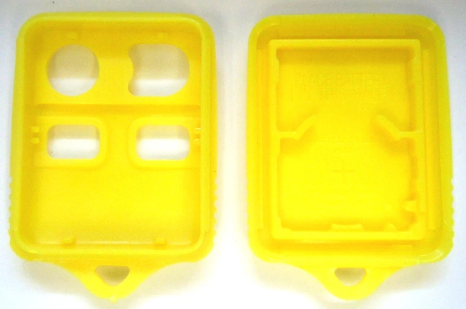 Mando a distancia sin llave llave llave llave coche amarillo mercurio nuevo repuesto carcasa botón pad Foto 3 de 4