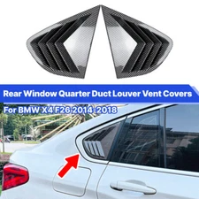 Carbon Style Quarter Window Louvers Cover Accessories For BMW X4 F26 2014-2018