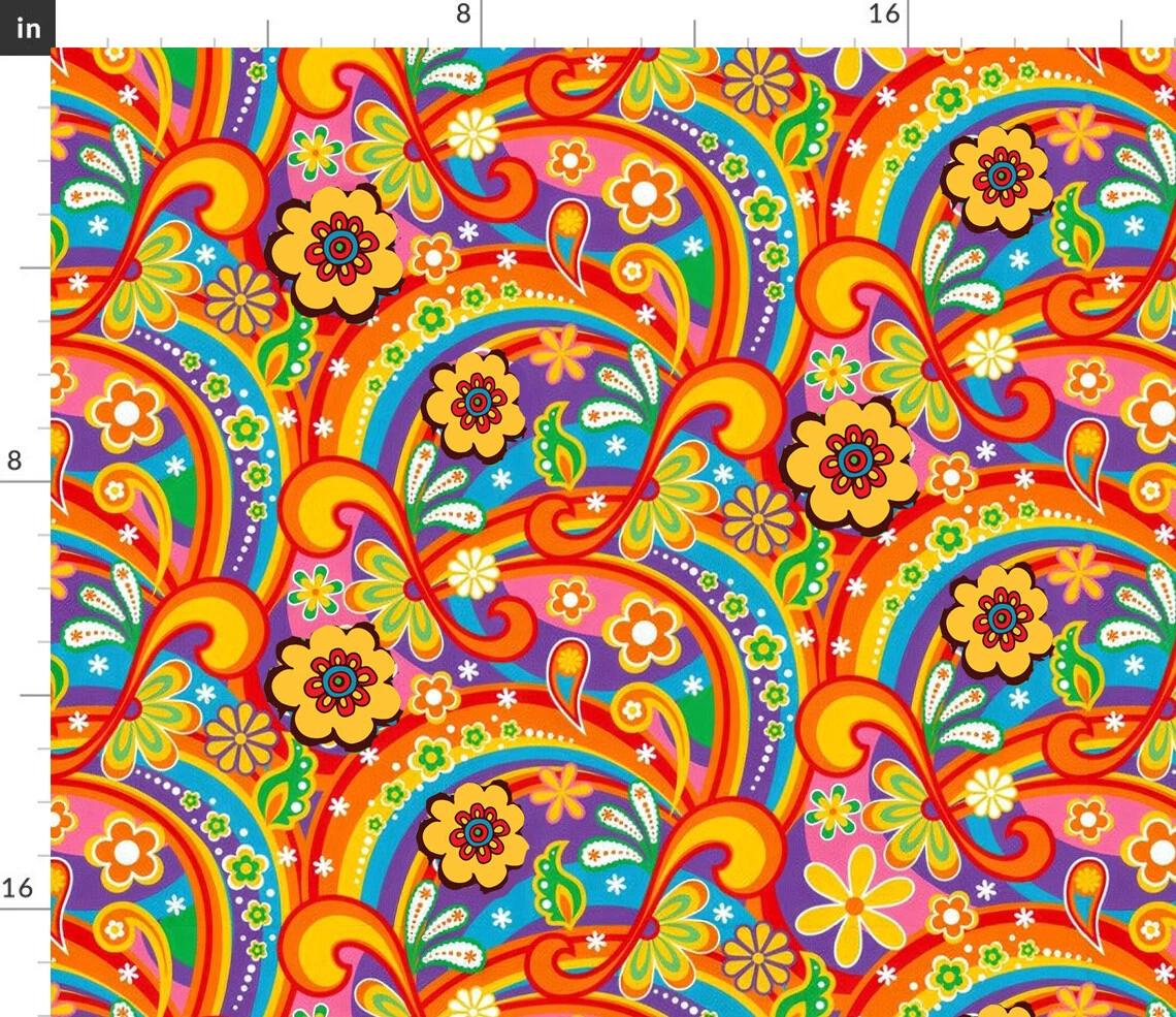 Colorful Paisley Fabric