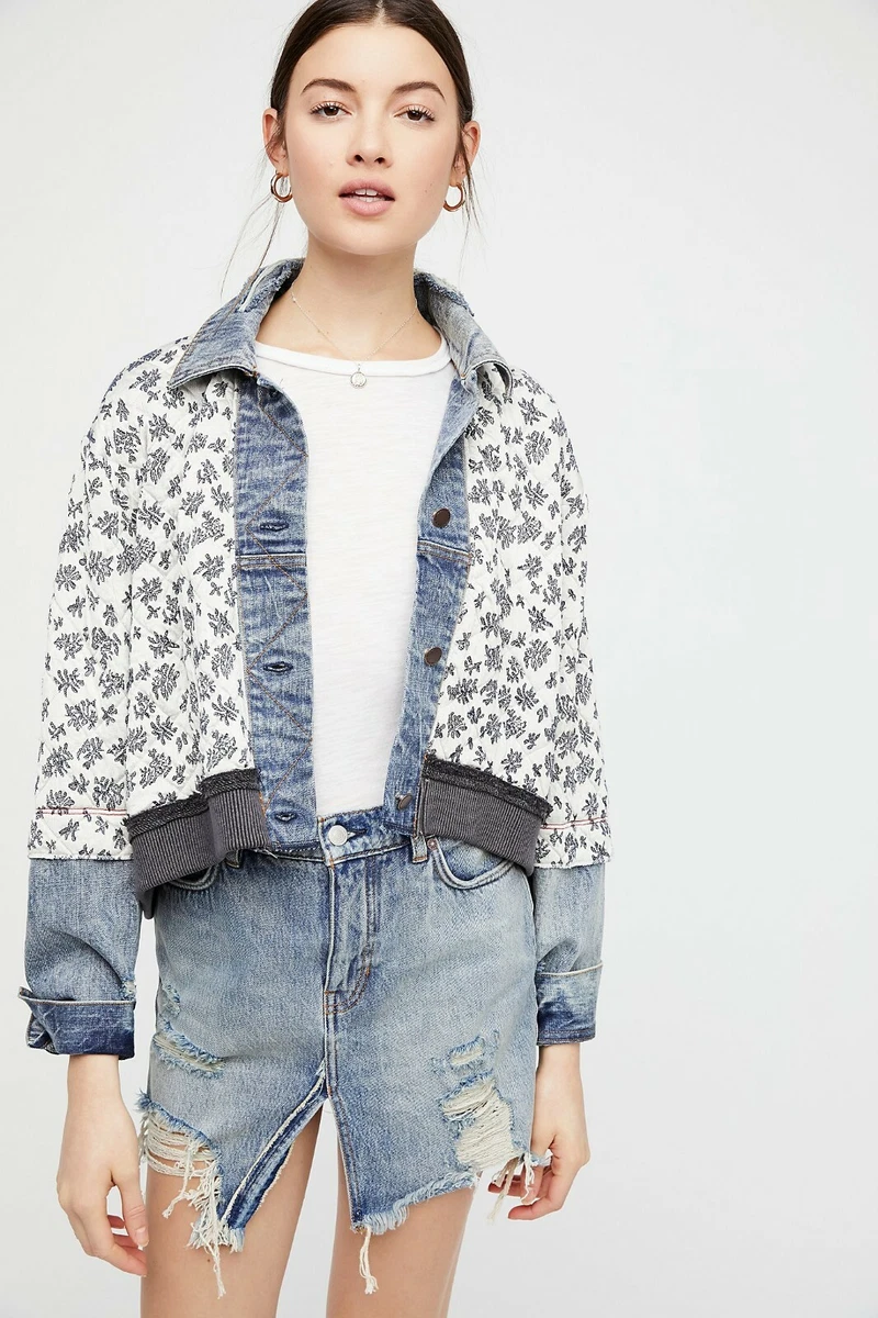 Quilted Denim Jacket - Light denim blue - Kids