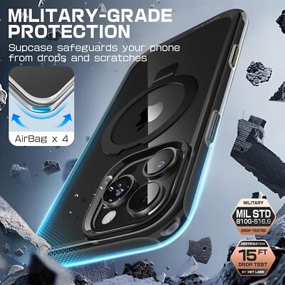 SUPCASE for iPhone 16 Pro Max 6.9'' Case with Ring Stand Shockproof Cover US