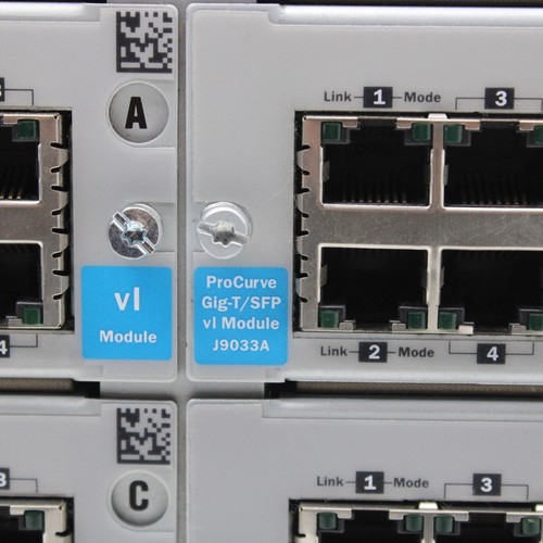 Châssis commutateur HP ProCurve 4208v1 J8773A avec modules J8768A J9033A Gigabit - Photo 5/13