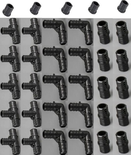 [Set of 35] 1/2" Combo: PEX B POLY PPSU Barb Crimp Fitting 1/2 inch ASTM F-2159