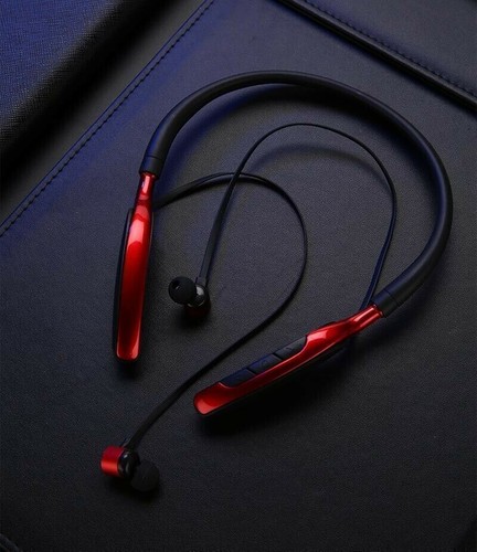 Wireless Headset Earphone Neckband Headphone Mic For iPhone LG Samsung Bluetooth - Zdjęcie 10 z 17