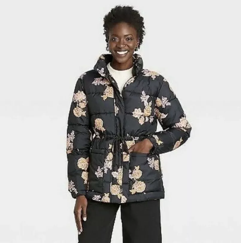 Flower puffer clearance jacket