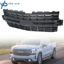 Front Upper Bmuper Grille Black Trim Grill Fit For Silverado 1500 2019-2021 2022