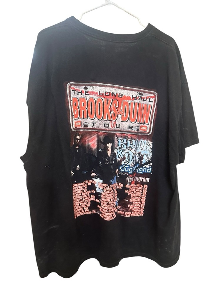Vintage Brooks & Dunn Rap Tee Music Tour Size 2XL Country Rock Handa eBay