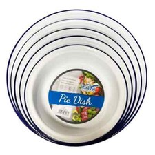 Falcon Enamel Round Pie Dish Tin Oven Baking Pies Tart Kitchen Camping Trip Home