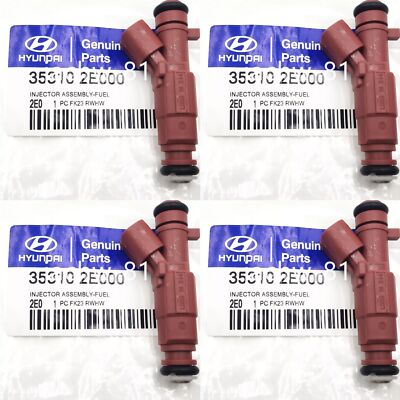 4PCS Brand-NewFuel Injector 35310-2E000 For 2011-2017 Hyundai Kia Soul 1.8L 2.0L