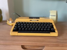 Typewriter Seiko Silverette,70s, Yellow, Brother, fully Working,Schreibmaschine