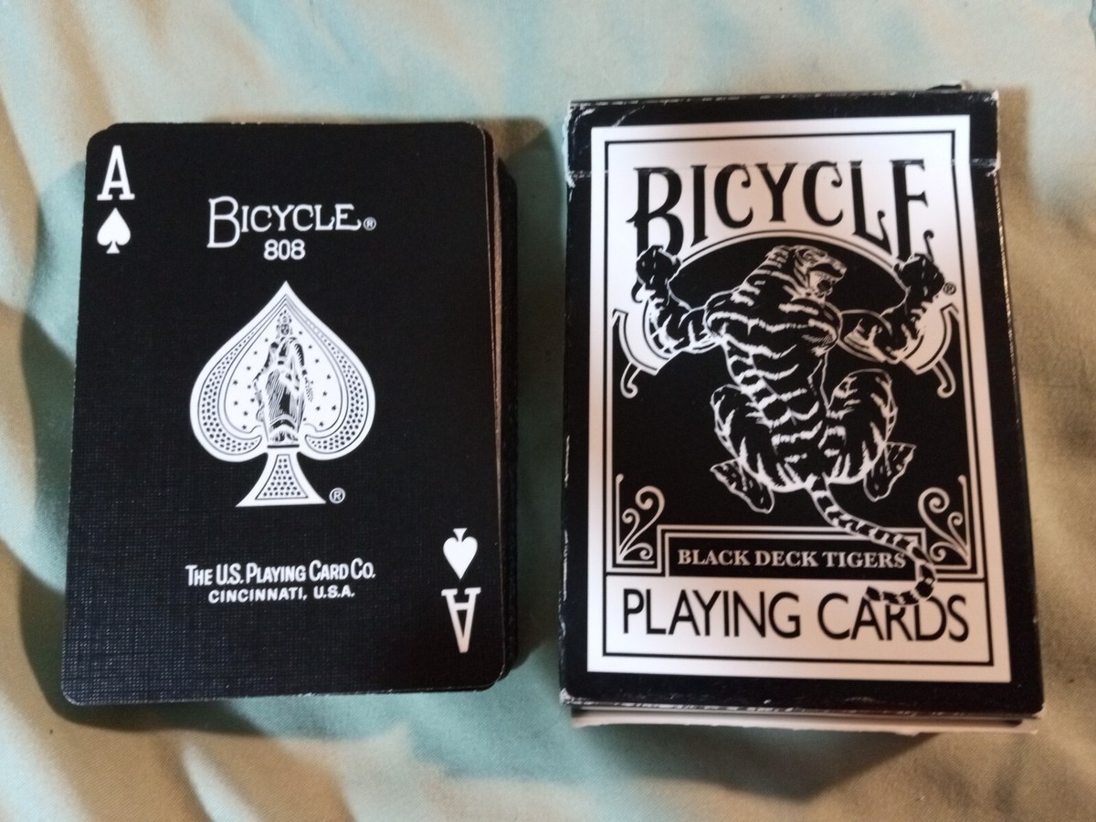 Bicycle Black Tiger Deck Playing Cards Poker 808. Nice Shape! | eBay