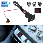 Car USB-A QC3.0 Port Fast Charger Socket Outlets For Ford Focus MK2 05-09