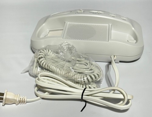 Vintage GE Corded Clock Radio Phone White 2-9291 - Zdjęcie 6 z 13