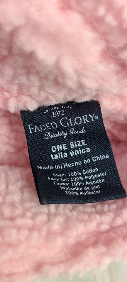 Faded Glory девочек вязаный уха клапан jean розовый шляпа с подкладкой поставляется быстро 💨 - Изображение 4 из 4