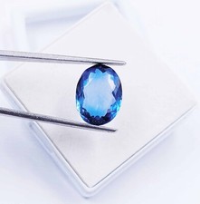 12 Ct Certified Natural Ceylon Blue Flawless Sapphire Oval Cut Loose Gemstone DD