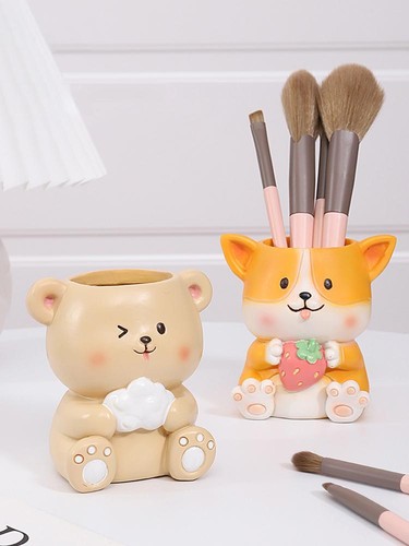 Flower Vase Resin Animal Multicolor Modern Small Solid Home Décor Free Stand - Picture 19 of 28