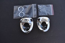 1957 57 Chevy Windshield Wiper Chrome Escutcheon Bezels Nuts Nozzles