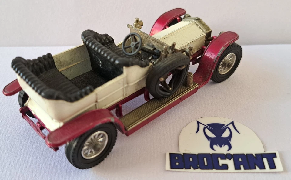 🚗 Voiture miniature 1906 Rolls Royce Silver Ghost - Lesney Matchbox 1969 - Photo 2/4