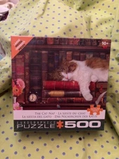Eurographics THE CAT NAP 500-Piece Puzzle 19X26 NEW - Free shipping