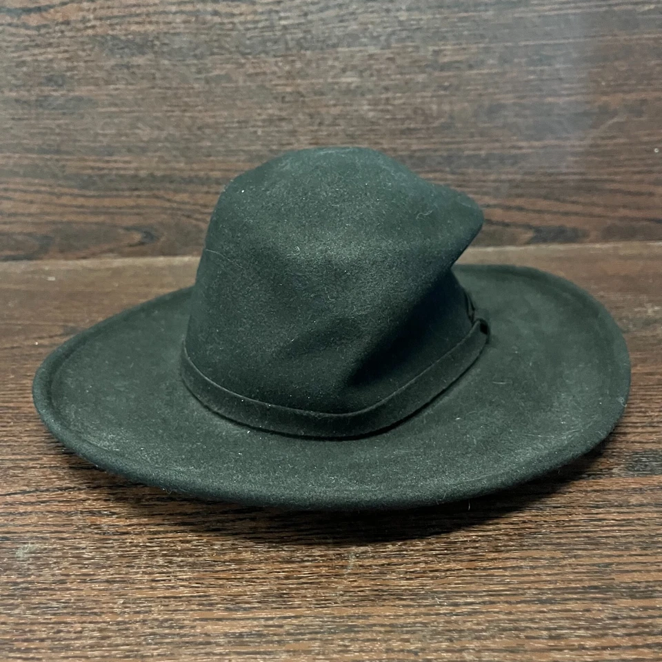 Sombrero de safari Golden Gate Los Angeles California para hombre mediano cinta negra lana ala ancha Foto 3 de 4