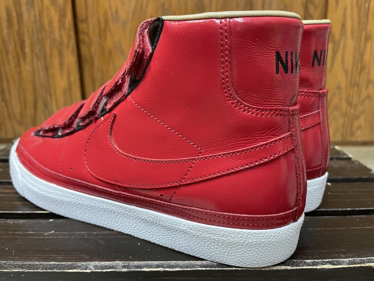 2009 Nike Blazer AC High Varsity Red Enamel Black White