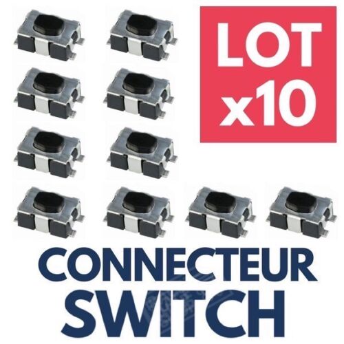 ►10 Switch pour Clé PEUGEOT ►Bouton Poussoir Interrupteur Plip Auto Télécommande - Picture 1 of 2