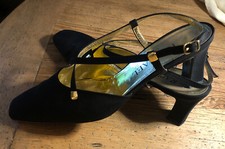 Raphael Cologne Gr. 40 Damen Schuhe Sling Pumps Sandaletten Slingback schwarz