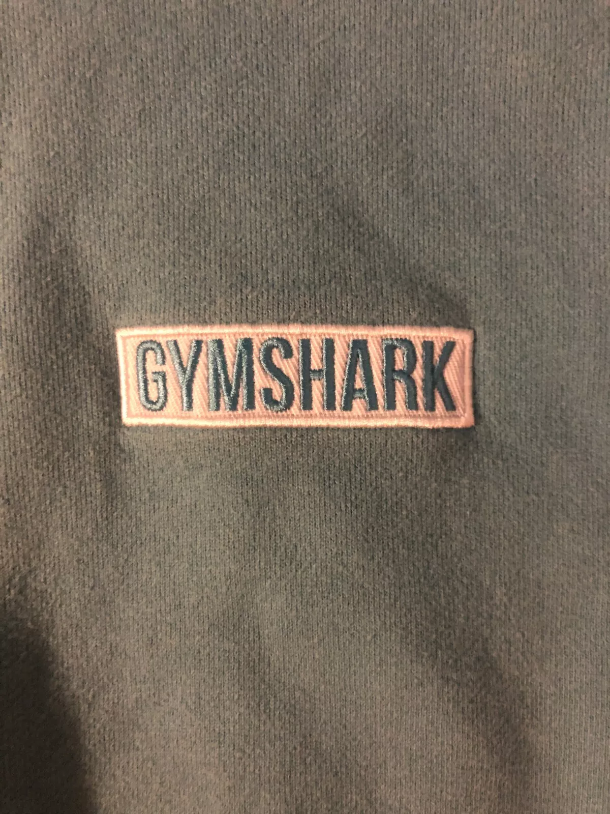 gymshark pullover embroidered box logo high neck cotton hoodie
